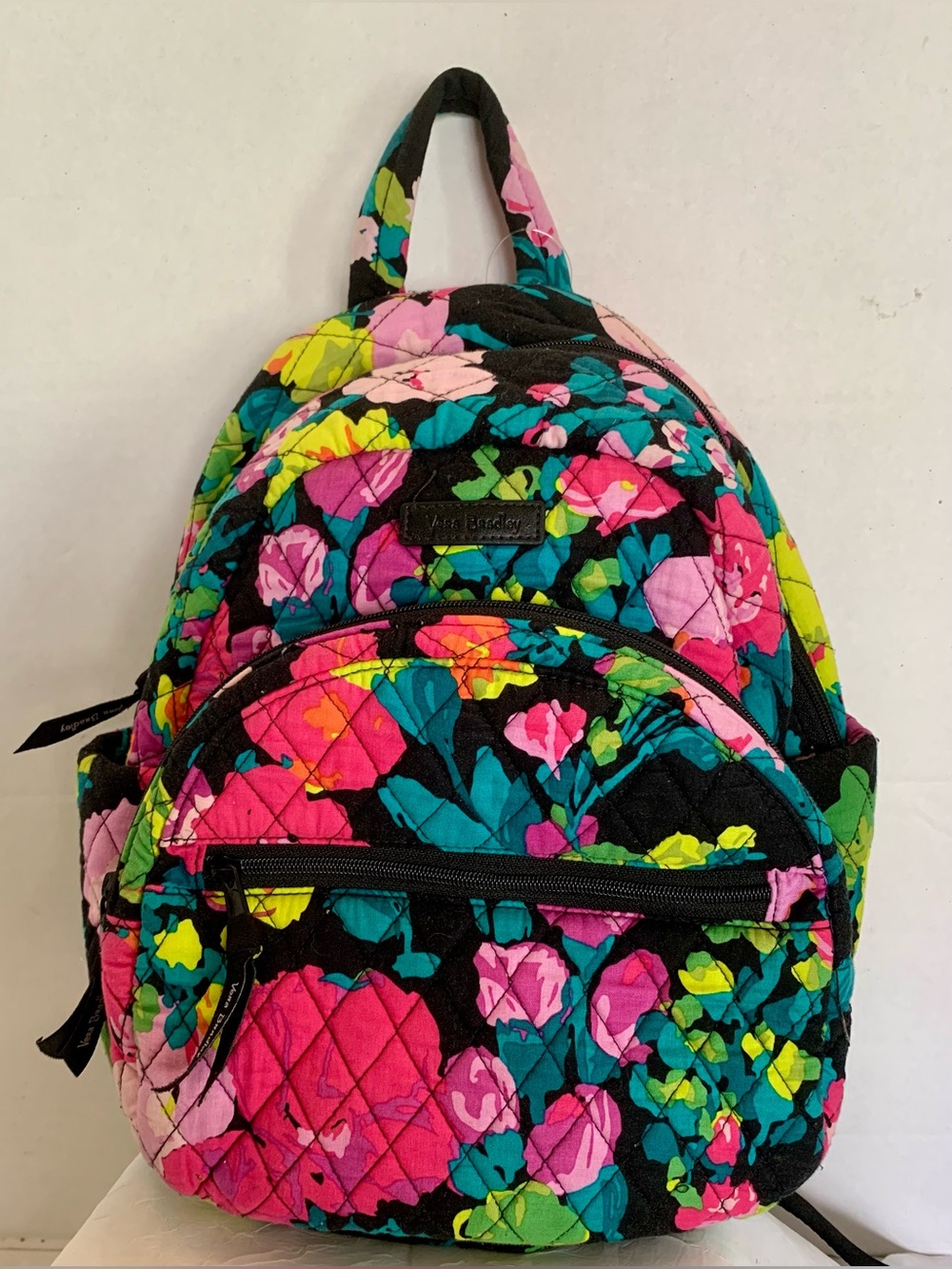 New Vera Bradley Hilo Meadow Essential Compact Backpack Purse Work Travel V065